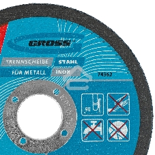 Круг отрезной по металлу Gross SWA60TBF 115х1.2х22.2мм 74362