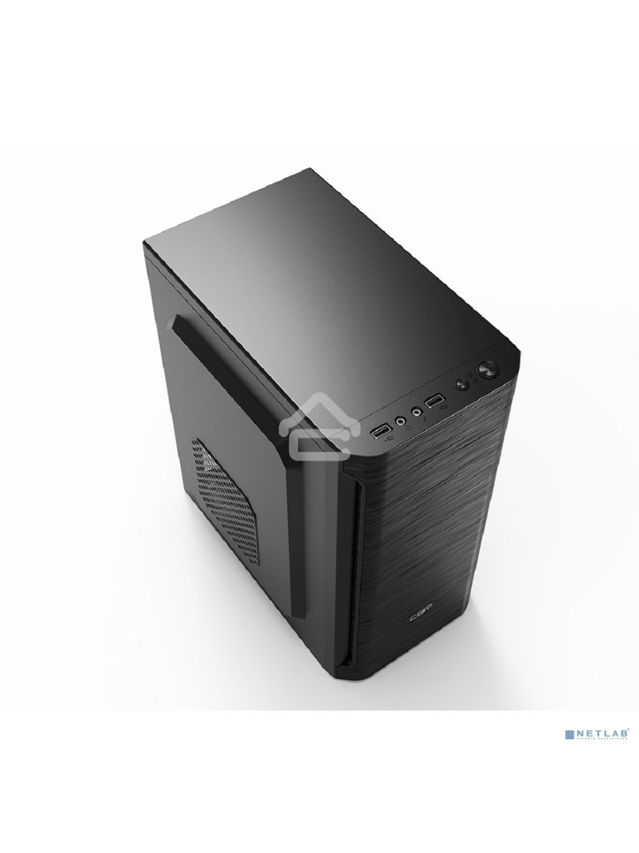 Корпус CBR mATX Minitower MX10, c БП PSU-ATX400-12EC (400W/120mm), 2*USB 2.0, HD Audio+Mic, Black [PCC-MATX-MX10-400W]