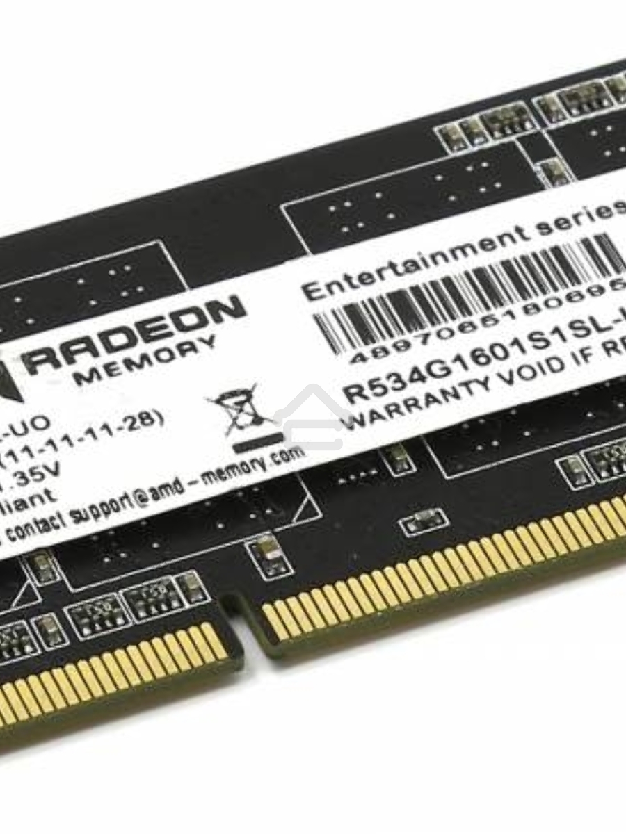 Оперативная память AMD Radeon R5, DDR3L, 4GB (1x4GB), 1600MHz, CL11, SO-DIMM, OEM