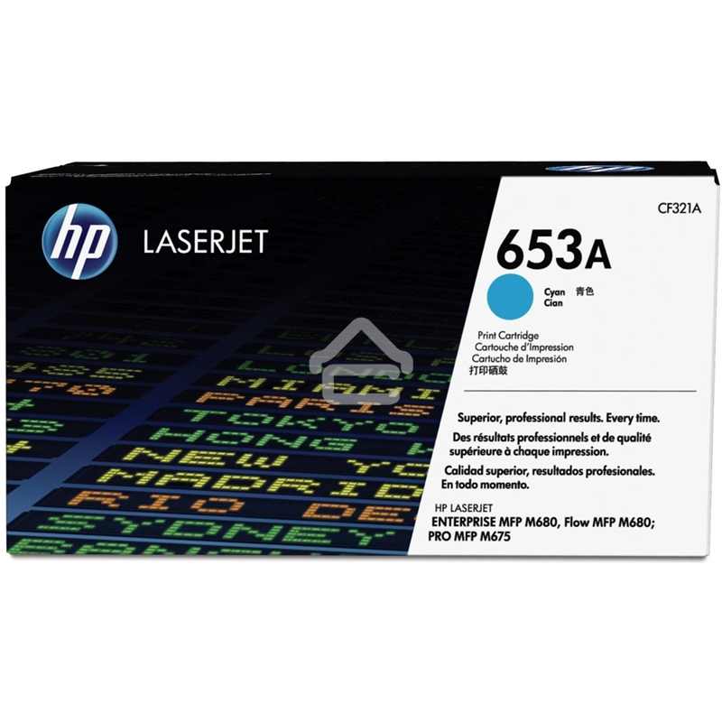 Тонер Картридж HP 653A CF321A голубой для HP MFP M680 (16000 стр.)