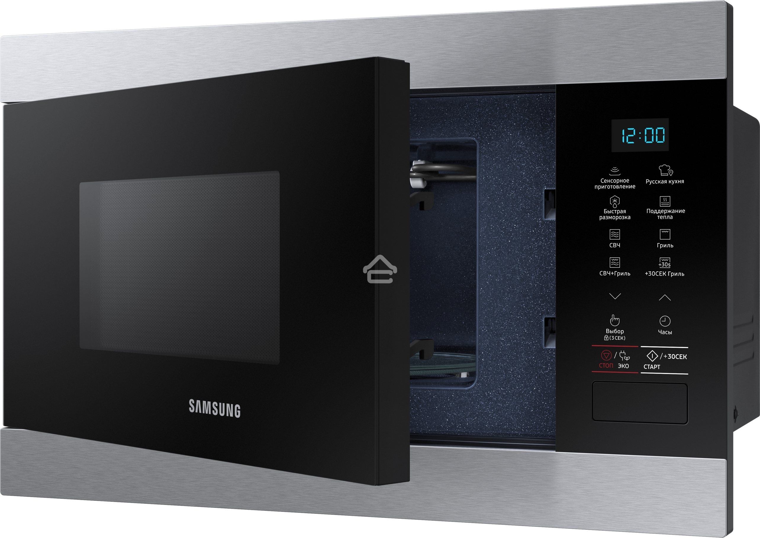 Микроволновая печь встраиваемая Samsung 22L GRILL MG22M8074AT/BW