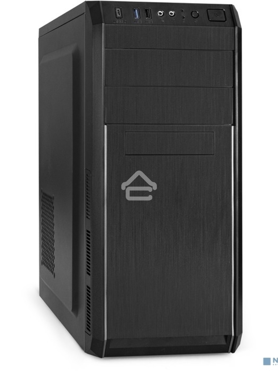 Компьютерный корпус Miditower ExeGate XP-334UC-XP500 (ATX, XP500 с вент. 12см, 1*USB+1*USB3.0+1*TypeC, аудио, черный)