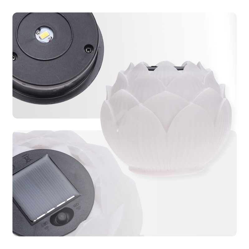 Светильник садовый Rexant Лотос, 3000К, 15 см, встроенный аккумулятор, солнечная панель, коллекция Пекин