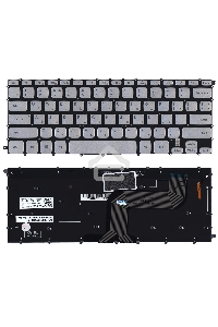 Клавиатура для ноутбука Dell Inspiron 14 7437 серебристая с подсветкой