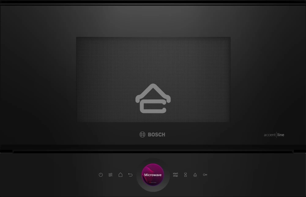 Микроволновая печь встраиваемая Bosch BFL9221B1 черный, 21 л, 900 Вт, переключатели - сенсор/поворотный механизм