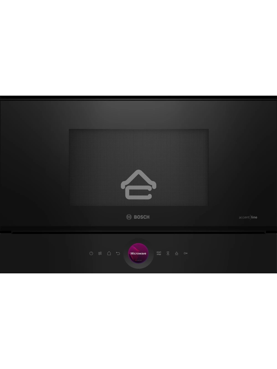 Микроволновая печь встраиваемая Bosch BFL9221B1 черный, 21 л, 900 Вт, переключатели - сенсор/поворотный механизм