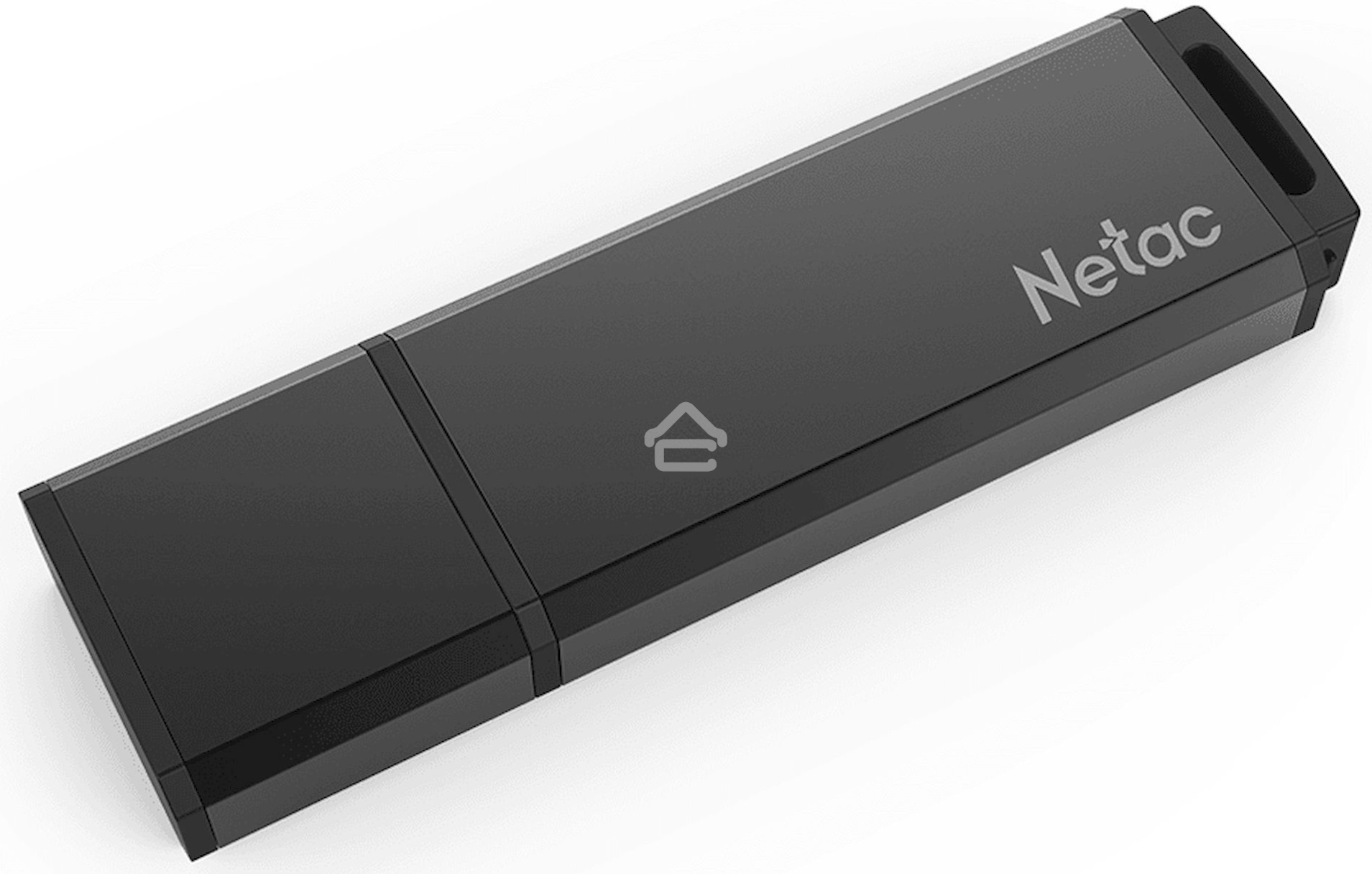 Флешка USB R/W R/W Netac U351 64Gb <NT03U351N-064G-20BK>, USB2.0, с колпачком, металлическая чёрная