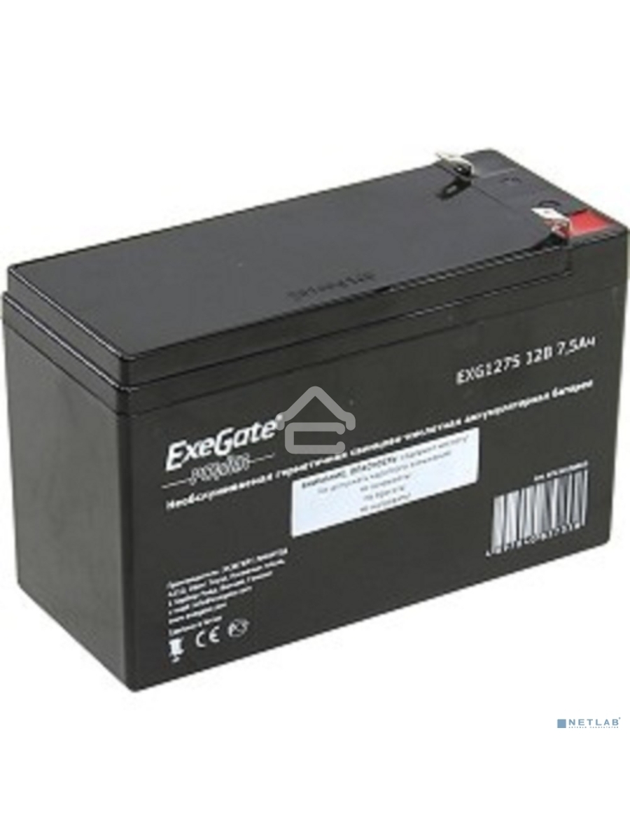 Батарея ExeGate EP234538RUS GP 12075/EXG1275 (12V 7.5Ah) клеммы F2