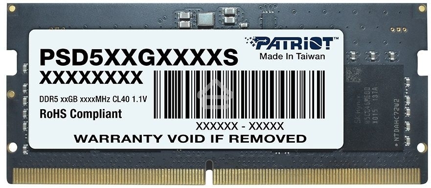 Оперативная память Patriot, DDR5, 32GB (1x32 GB), 4800 MHz, CL40 SO-DIMM