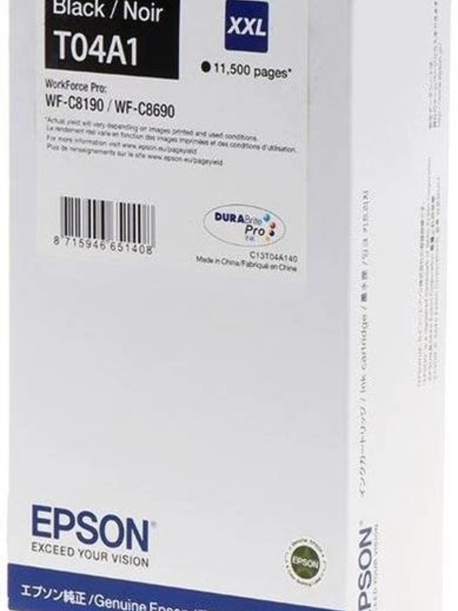 Картридж струйный Epson C13T04A140 черный (11500 стр.) для WorkForce WF-C8190DW WF-C8190, WF-C8690 DWF