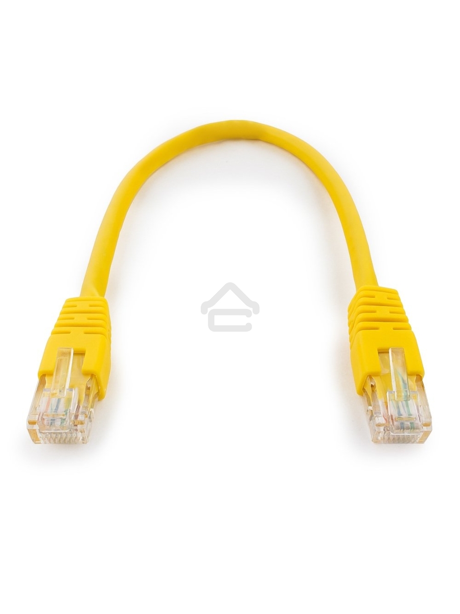 Патч-корд UTP Cablexpert кат.6, 0.25м, литой, многожильный (жёлтый)