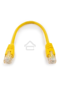 Патч-корд UTP Cablexpert кат.6, 0.25м, литой, многожильный (жёлтый)
