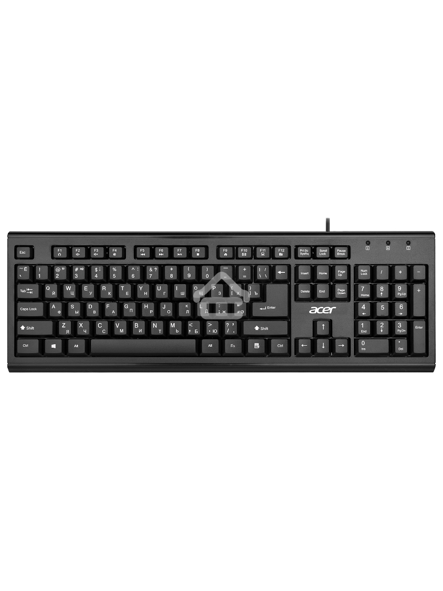 Клавиатура Acer OKW120 проводная, USB, черный