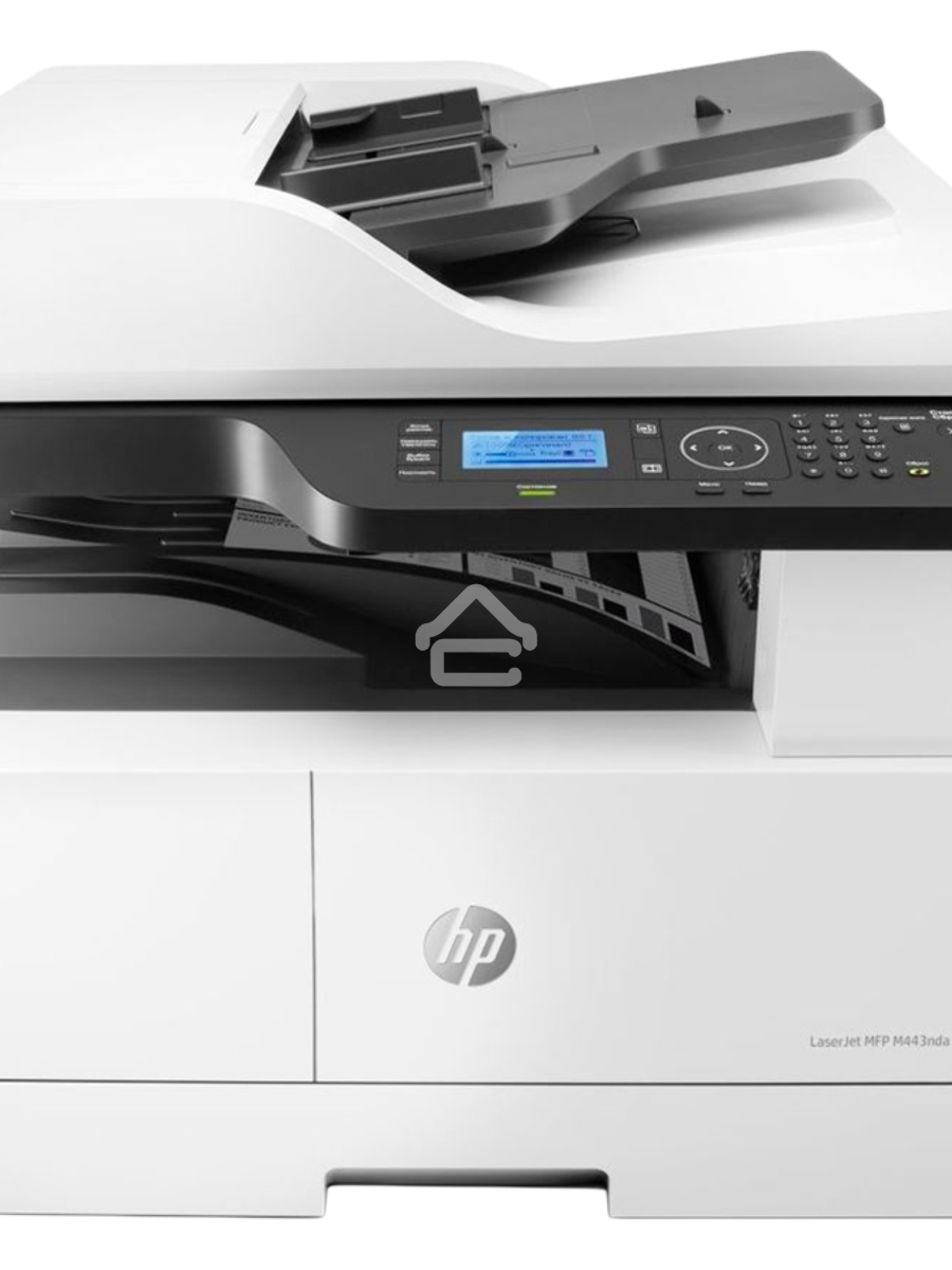 МФУ лазерный HP LaserJet MFP M443nda (8AF72A), A3, ч/б, печ. до 25 стр/мин. (А4) до 13 стр/мин. (А3), скан. до 21 стр/мин., 1200 x 1200 dpi (печать) 600x600dpi (скан.), USB, RJ-45