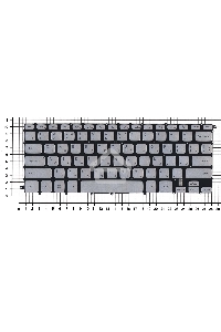 Клавиатура для ноутбука Dell Inspiron 14 7437 серебристая с подсветкой