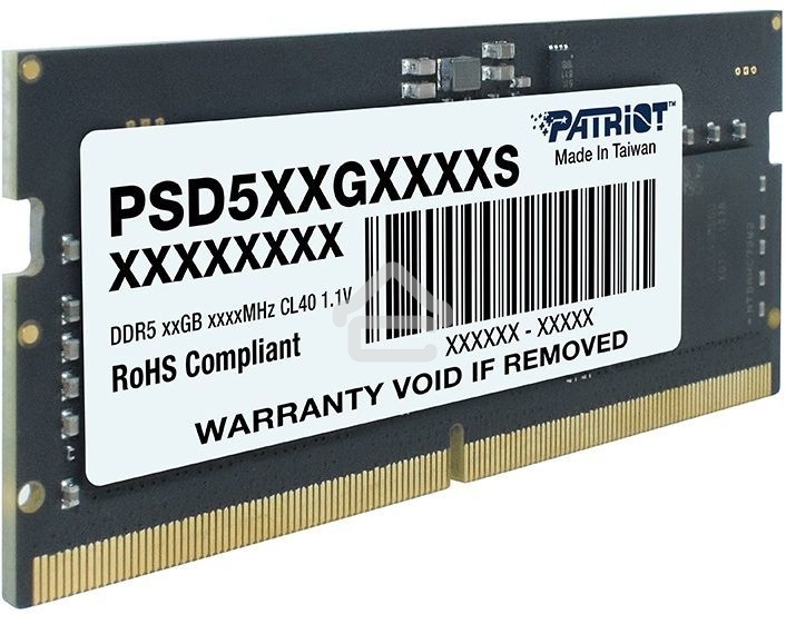 Оперативная память Patriot, DDR5, 32GB (1x32 GB), 4800 MHz, CL40 SO-DIMM
