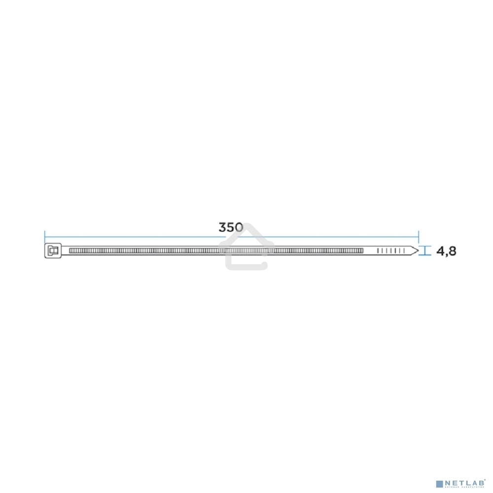 Хомут кабельный 4.8х350 нейл. бел. (уп. 100 шт) PROconnect 57-0350
