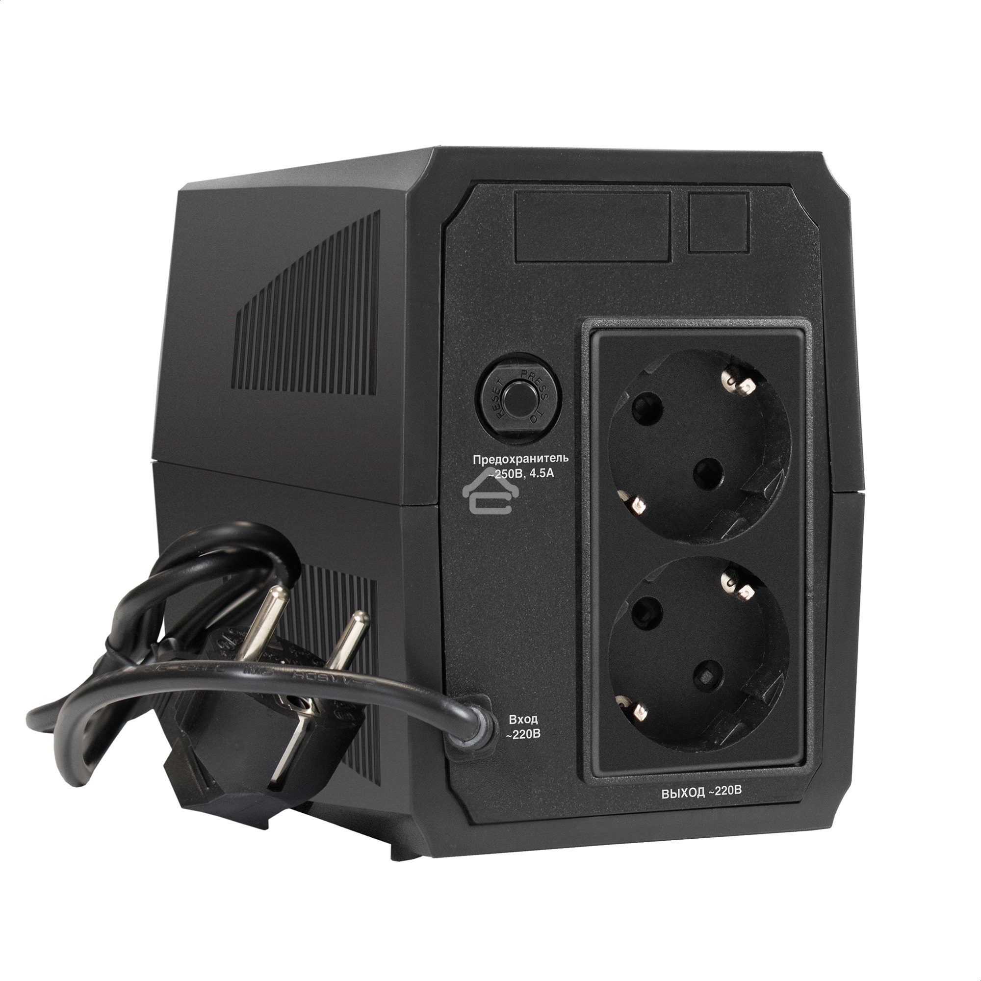 Источник бесперебойного питания ExeGate Power Back BNB-500.LED.2SH <500VA/300W, LED, 2*Schuko, Black>