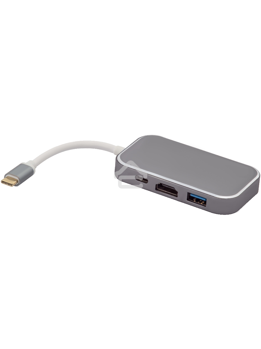 Адаптер-переходник Greenconnect Type C на HDMI+ USB3.0-разветвитель на 3 пота