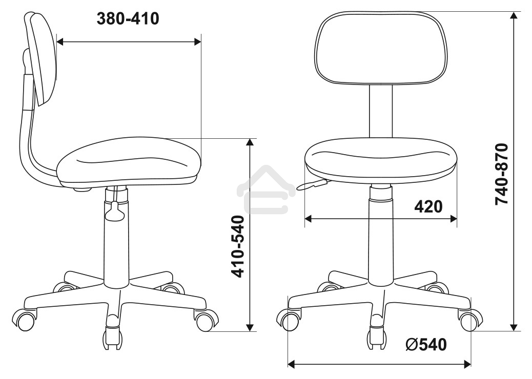 Кресло детское Бюрократ CH-W201NX Light-28 серо-голубой, крестов. пластик, пластик белый