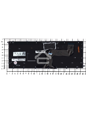 Клавиатура для ноутбука Dell Inspiron 14 7437 серебристая с подсветкой