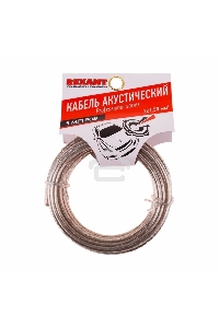 Кабель акустический Rexant 2х1,50 мм², прозрачный SILICON, мини-бухта 5 м