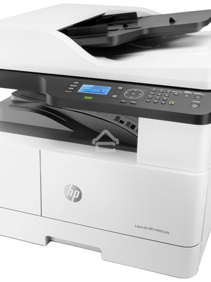 МФУ лазерный HP LaserJet MFP M443nda (8AF72A), A3, ч/б, печ. до 25 стр/мин. (А4) до 13 стр/мин. (А3), скан. до 21 стр/мин., 1200 x 1200 dpi (печать) 600x600dpi (скан.), USB, RJ-45