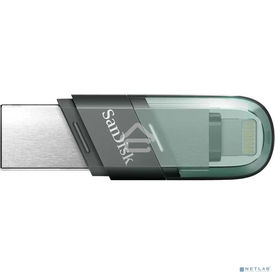 Флешка USB R/W R/W Sandisk 128Gb iXpand Flip SDIX90N-128G-GN6NE USB3.1 зеленый/серебристый