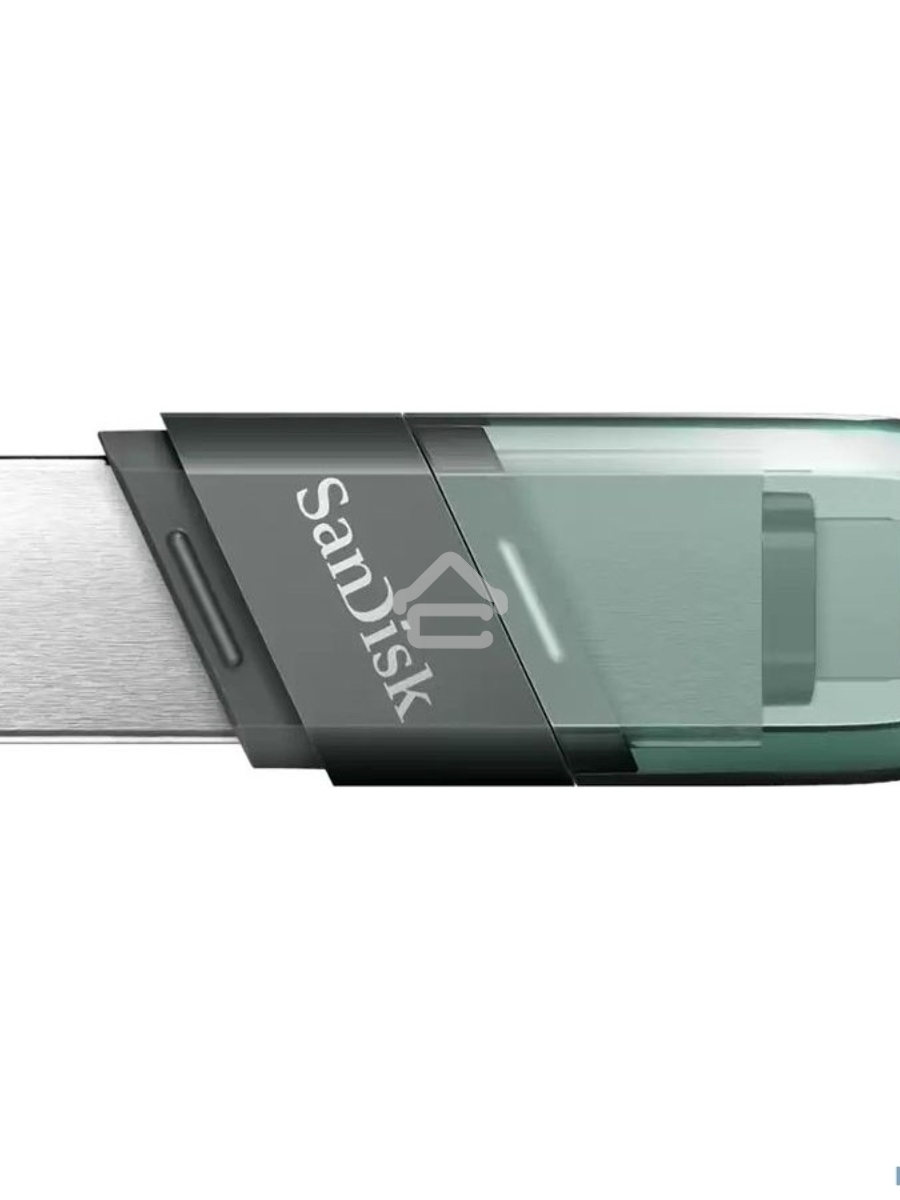 Флеш диск Sandisk 128Gb iXpand Flip SDIX90N-128G-GN6NE USB3.1 зеленый/серебристый