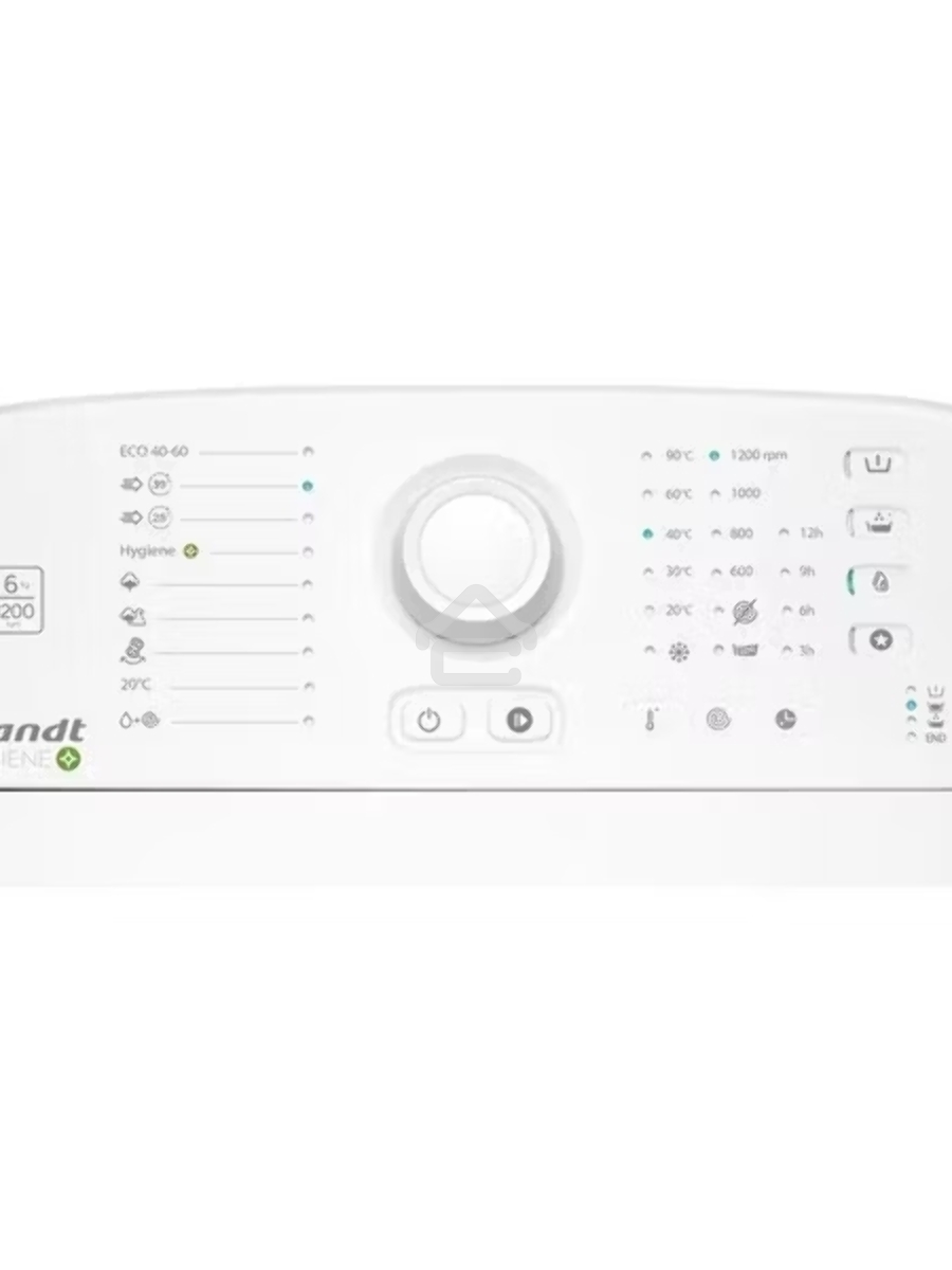 Стиральная машина BRANDT BT16022VE белый, загрузка вертикальная 6 кг, 1200 об/мин., класс: D