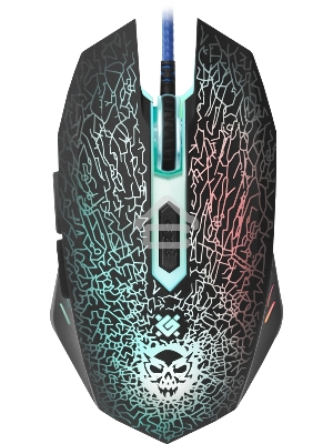 Мышь проводная Defender Shock GM-110L черный, 3200 dpi, USB, кнопки - 6