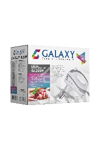 Миксер электрический Galaxy GL 2209, белый, ручной, 300 Вт, 5 скоростей + режим 