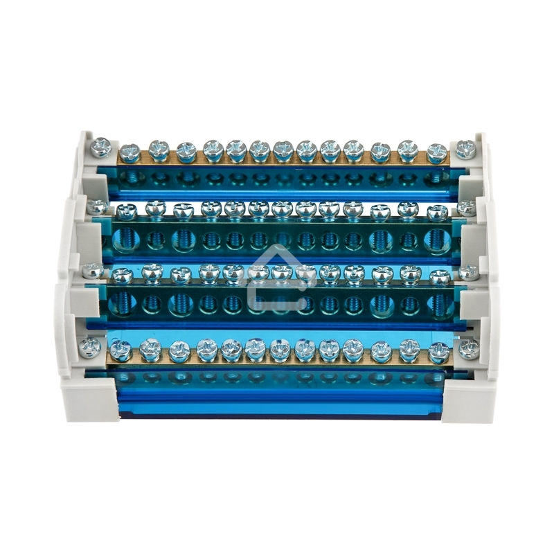 Шина на DIN-рейку в корпусе (кросс-модуль) Rexant 4х15