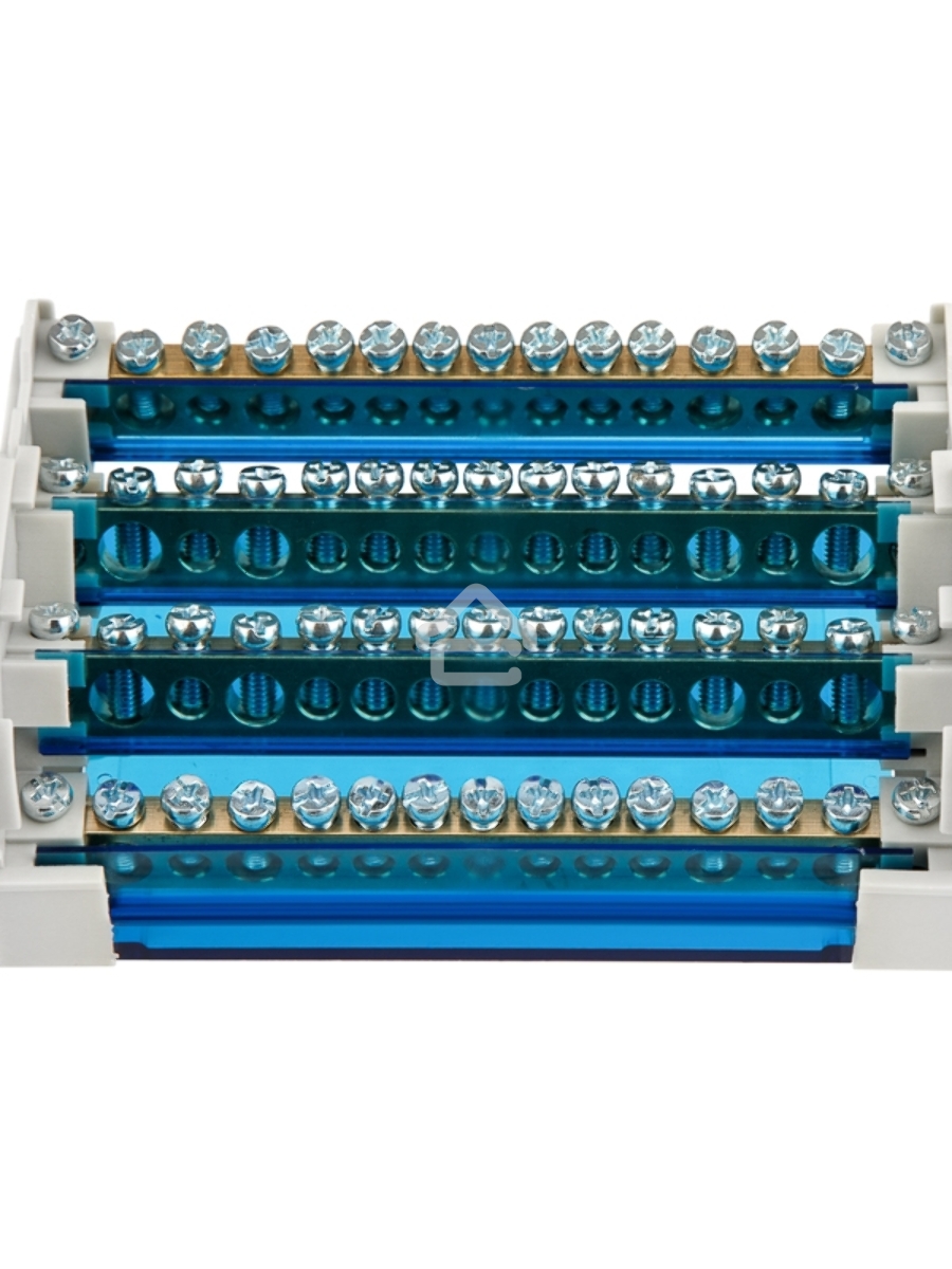 Шина на DIN-рейку в корпусе (кросс-модуль) 4х15 Rexant