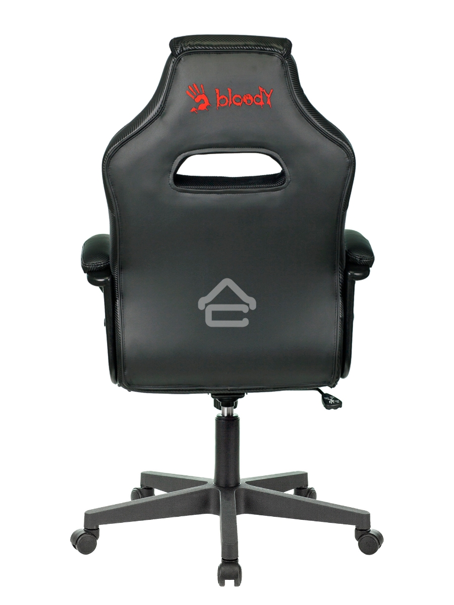 Кресло игровое A4Tech Bloody GC-200, черный, эко.кожа, крестовина пластик