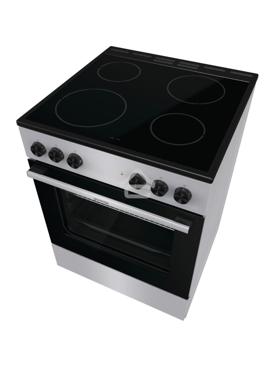 Плита электрическая Gorenje GEC6A11SG серый, конфорок 4 электрических, духовка 65 л, 60 см x 85 см x 60 см
