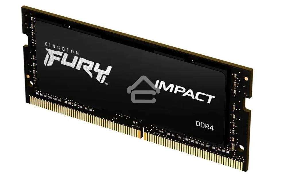 Оперативная память Kingston Fury Impact, DDR4, 16GB (1x16GB), 3200MHz, CL20, SO-DIMM