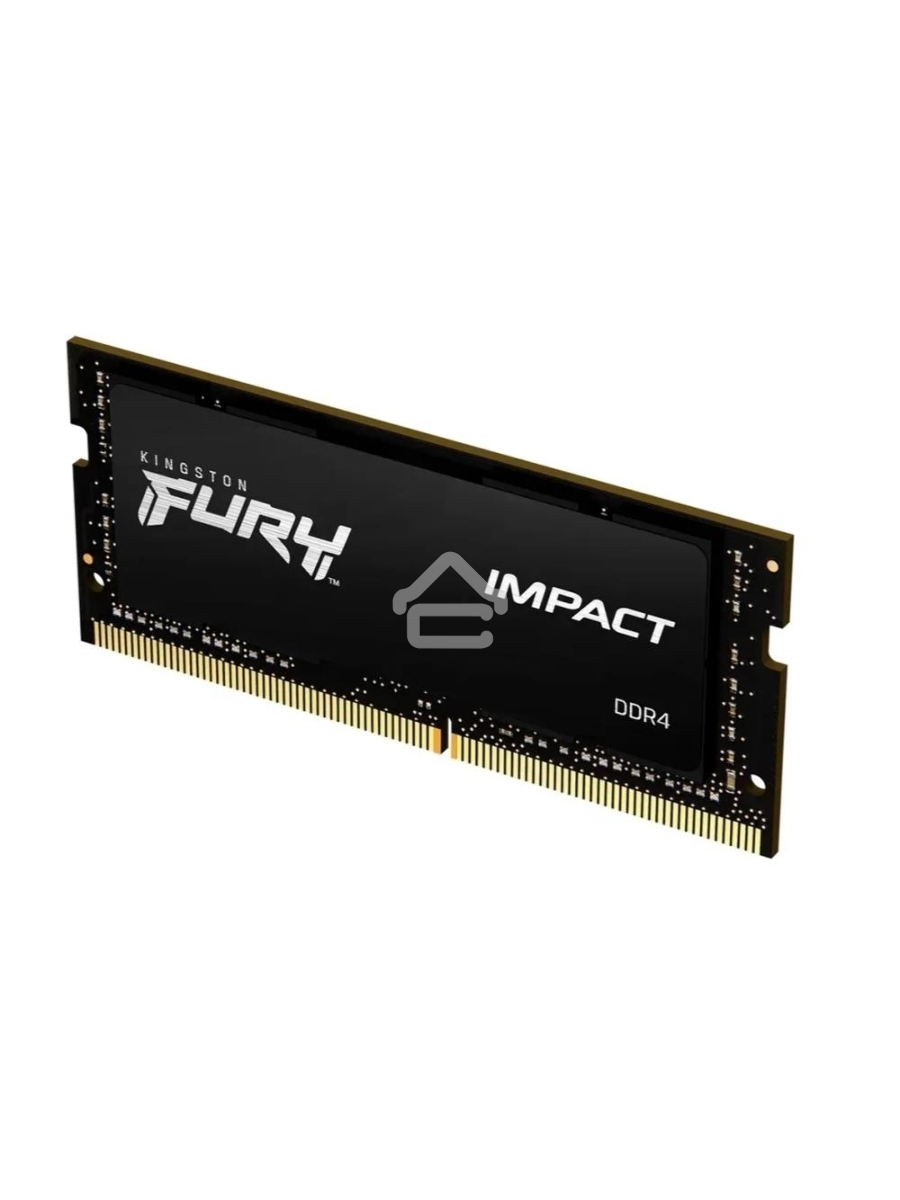 Оперативная память Kingston Fury Impact, DDR4, 16GB (1x16GB), 3200MHz, CL20, SO-DIMM