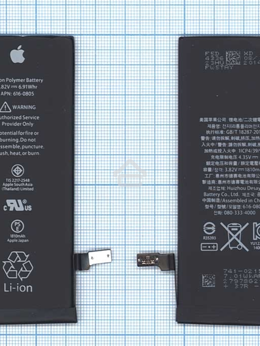 Аккумуляторная батарея для Apple iPhone 6 3.82V 6.91Wh