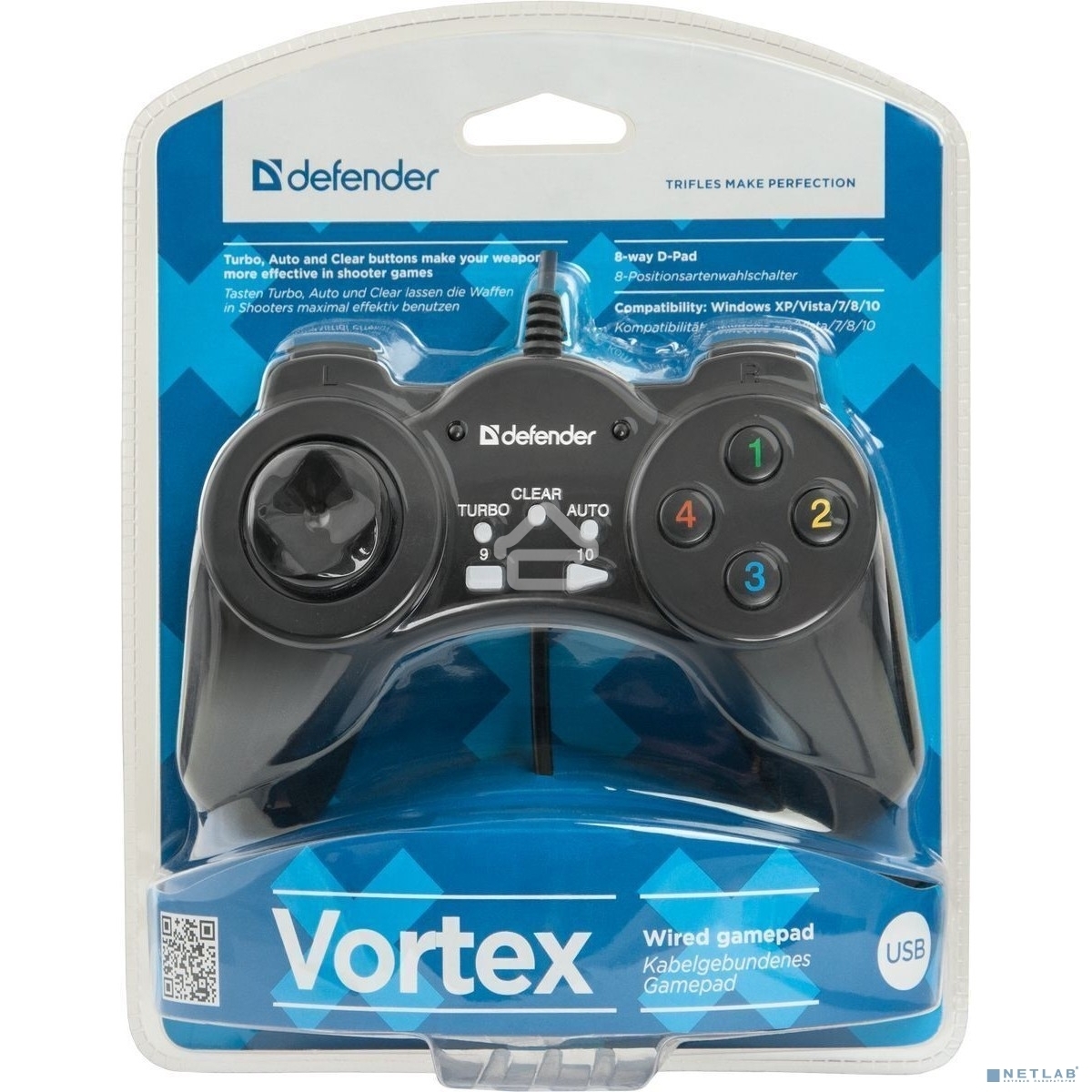 Геймпад Defender Vortex USB, 13 кнопок