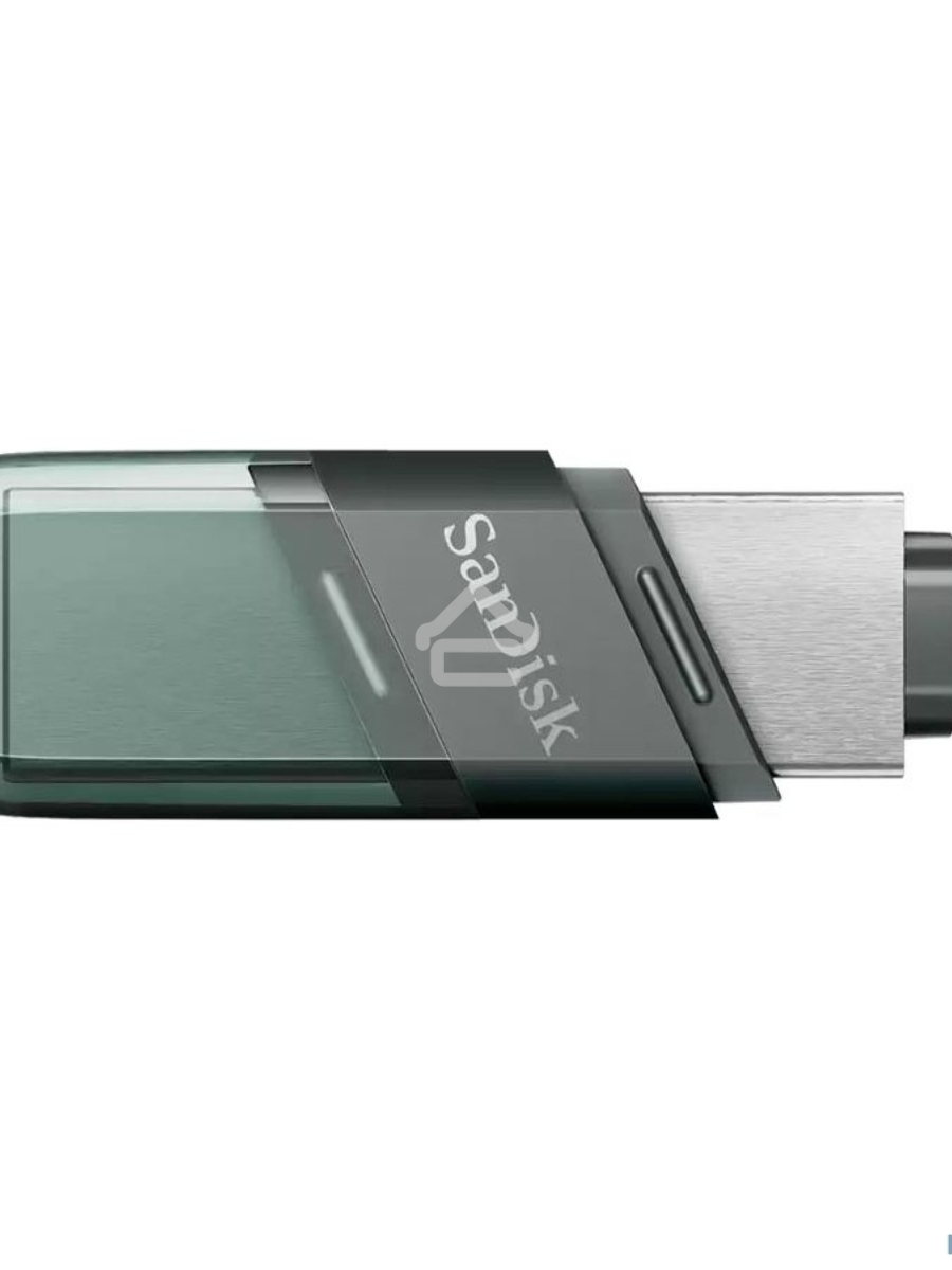 Флеш диск Sandisk 128Gb iXpand Flip SDIX90N-128G-GN6NE USB3.1 зеленый/серебристый