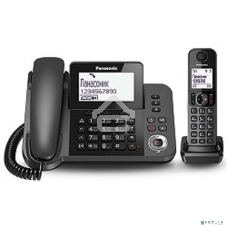 Телефон беспроводной (DECT) Panasonic KX-TGF320RUM серый металлик автооветчик АОН