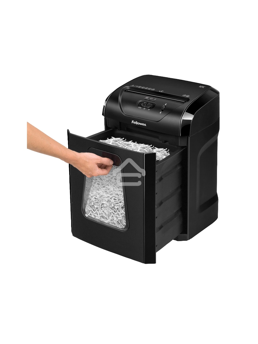 Шредер Fellowes PowerShred 12C FS-71201 {DIN P-4, 4х40мм, 12лст., 18лтр.,Safety Lock}