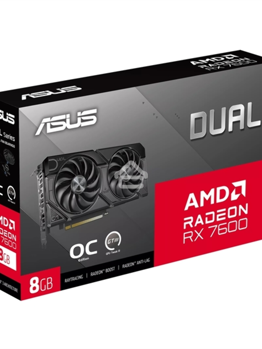 Видеокарта Asus AMD Radeon RX 7600 8Gb PCI-E DUAL-RX7600-O8G-EVO 128bit GDDR6 2280/18000 HDMIx1 DPx3 HDCP Ret