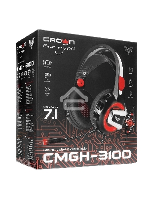 Гарнитура игровая CROWN CMGH-3100 Black&red