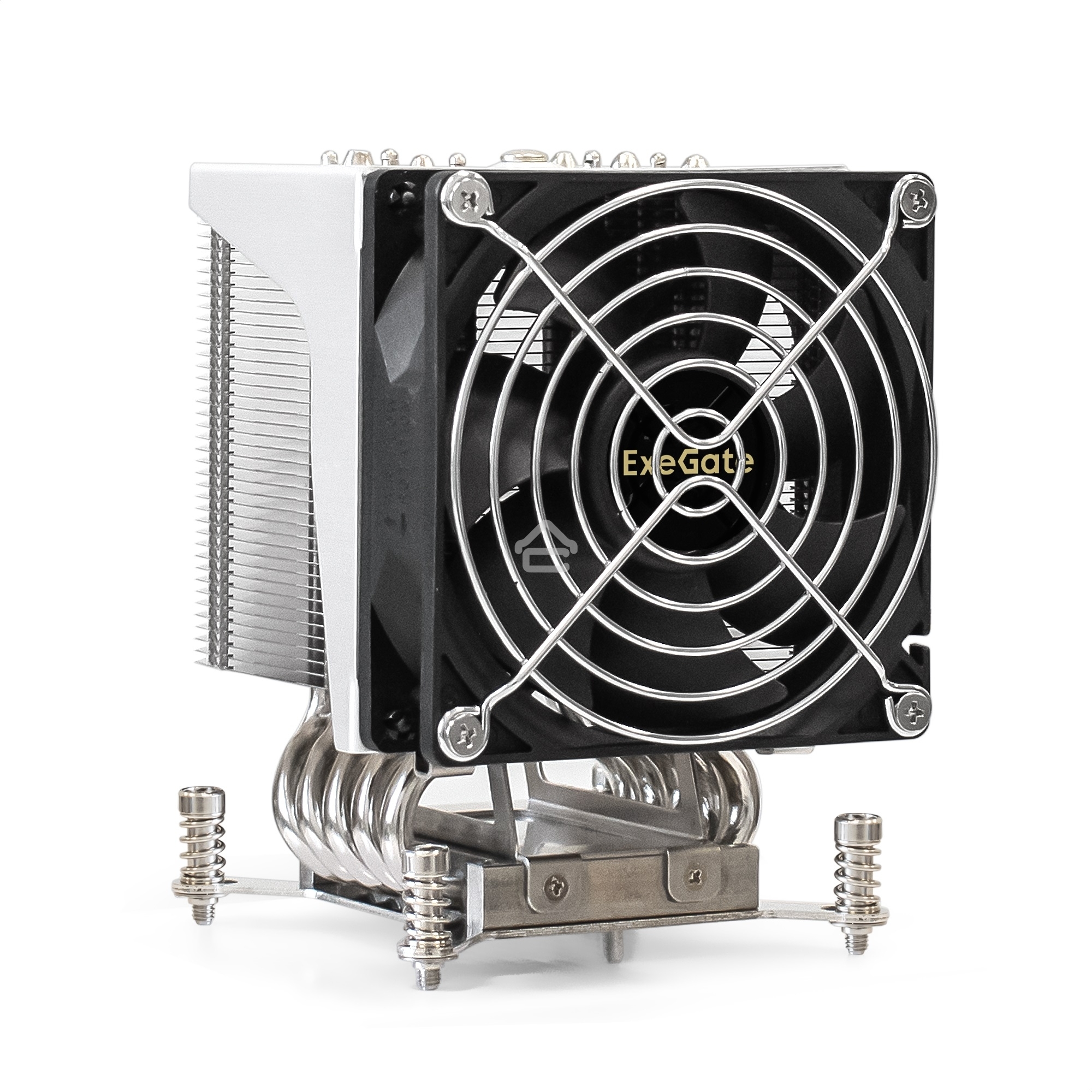Кулер для процессора ExeGate ESNK-P0050AP4.PWM.4U.2011.Cu серебристый, 92 мм, алюминий/медь, 3800 об/мин, 44 дБ, 4 pin, 165 Вт, 125.8 мм