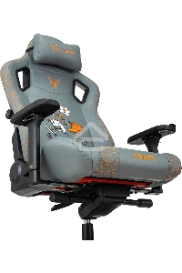 Кресло игровое Knight Craft Dragon серый эко.кожа крестов. металл