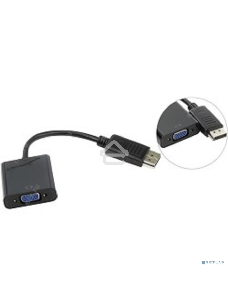 Кабель-переходник DP --> VGA-F 0,2m , Telecom (TA522)