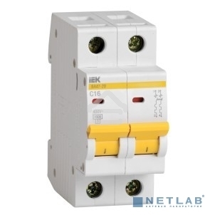 Выключатель автоматический модульный 2п C 2А 4.5кА ВА47-29 ИЭК MVA20-2-002-C
