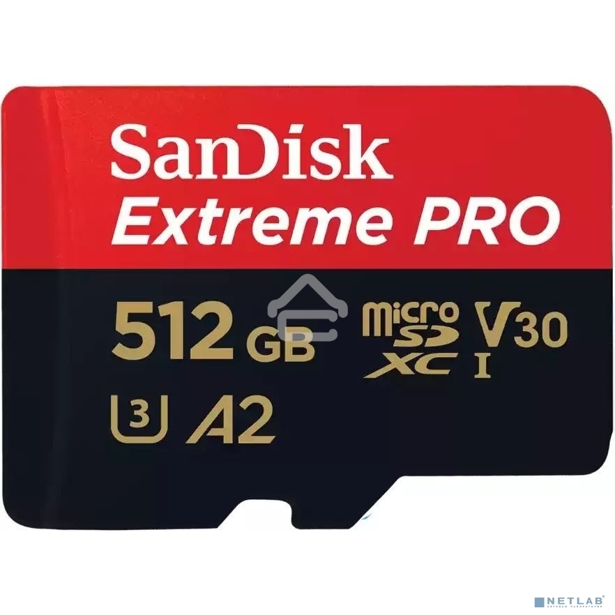 Флеш карта microSD 512GB SanDisk microSDXC Class 10 UHS-I A2 C10 V30 U3 Extreme Pro (SD адаптер) 200MB/s